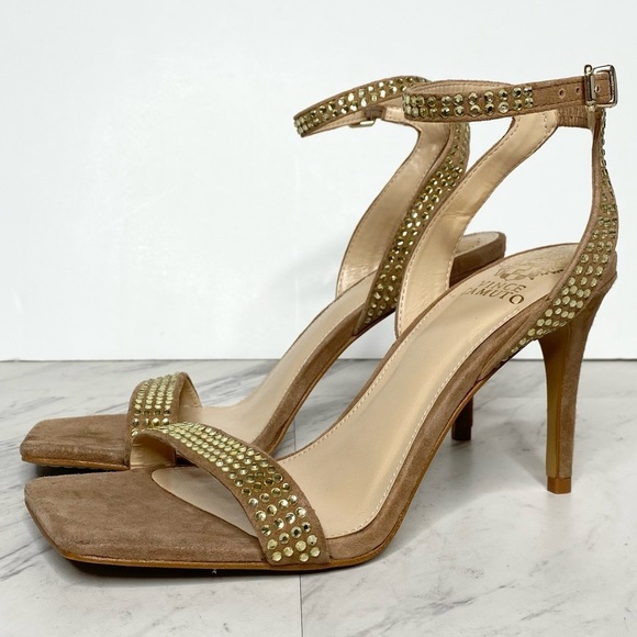 Vince Camuto Saprenda Light Brown Heeled Sandals 9M - Picture 1 of 13